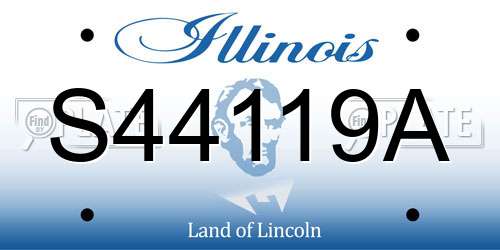 S44119A Illinois License Plate