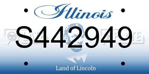 S442949 Illinois License Plate