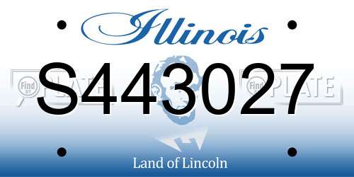 S443027 Illinois License Plate