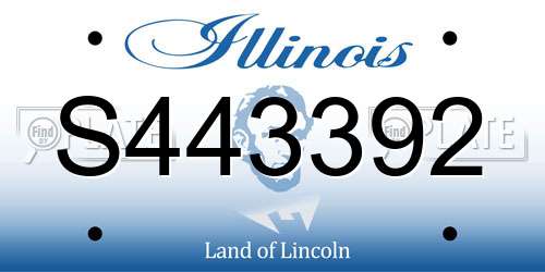 S443392 Illinois License Plate