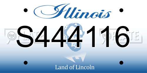 S444116 Illinois License Plate
