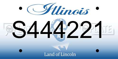 S444221 Illinois License Plate