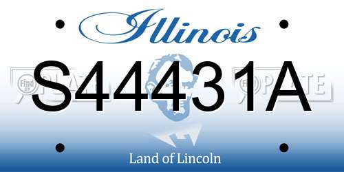 S44431A Illinois License Plate