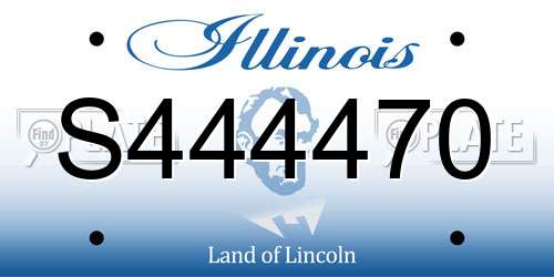 S444470 Illinois License Plate