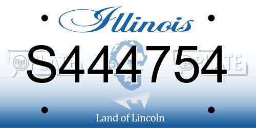 S444754 Illinois License Plate