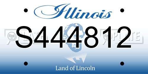 S444812 Illinois License Plate