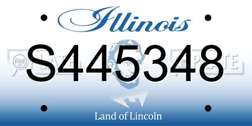 S445348 Illinois License Plate