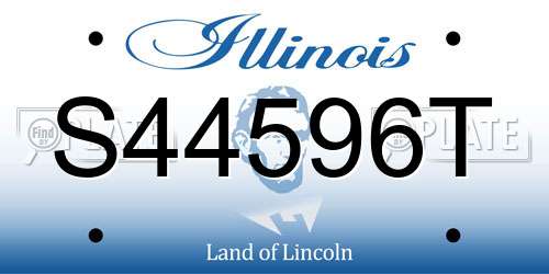 S44596T Illinois License Plate