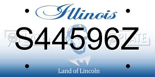 S44596Z Illinois License Plate