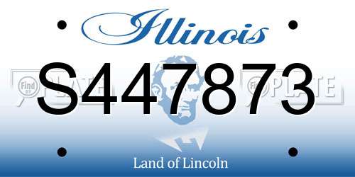 S447873 Illinois License Plate