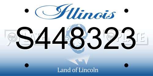 S448323 Illinois License Plate