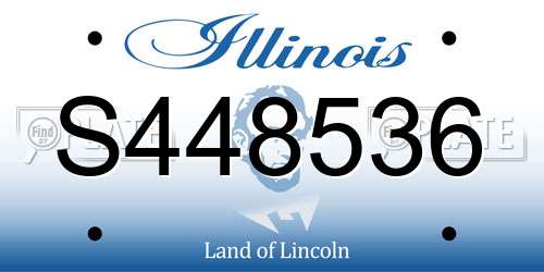 S448536 Illinois License Plate