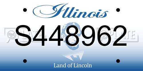 S448962 Illinois License Plate