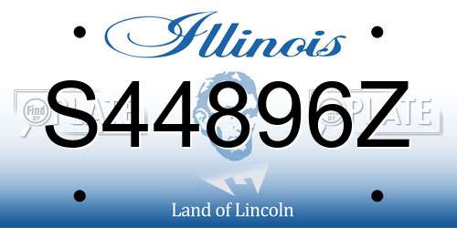 S44896Z Illinois License Plate