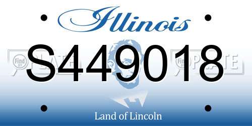 S449018 Illinois License Plate