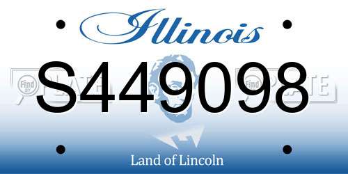 S449098 Illinois License Plate