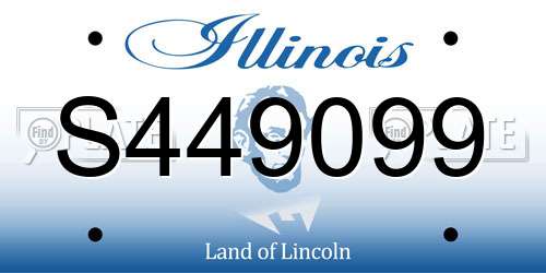 S449099 Illinois License Plate