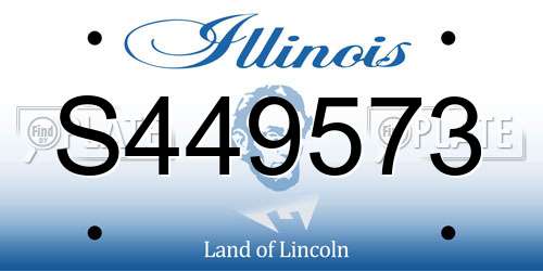 S449573 Illinois License Plate