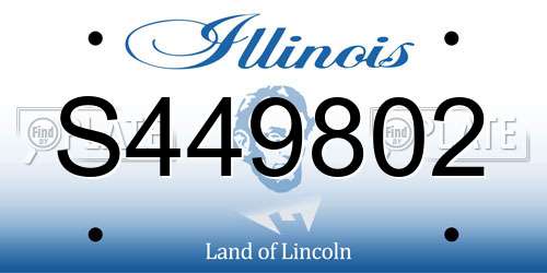 S449802 Illinois License Plate