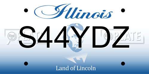 S44YDZ Illinois License Plate