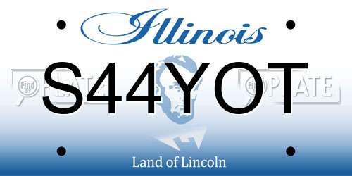 S44YOT Illinois License Plate