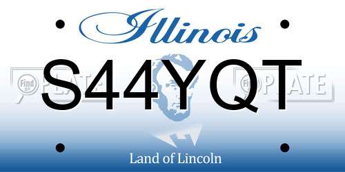 S44YQT Illinois License Plate