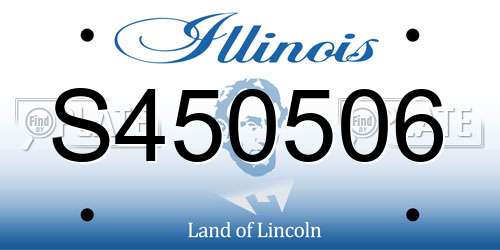 S450506 Illinois License Plate