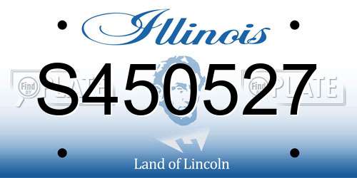S450527 Illinois License Plate