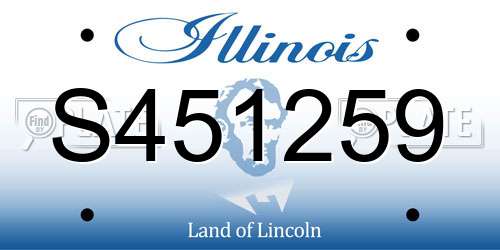 S451259 Illinois License Plate