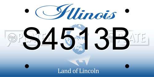 S4513B Illinois License Plate