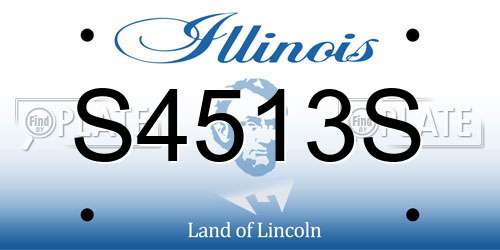S4513S Illinois License Plate