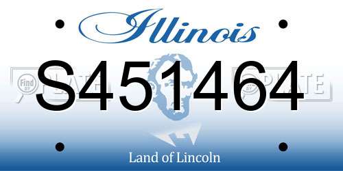 S451464 Illinois License Plate