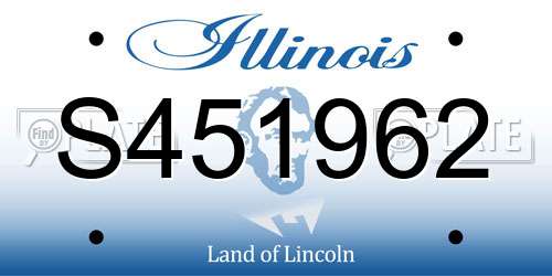 S451962 Illinois License Plate