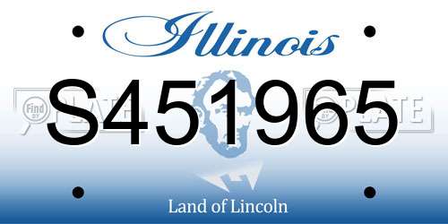 S451965 Illinois License Plate