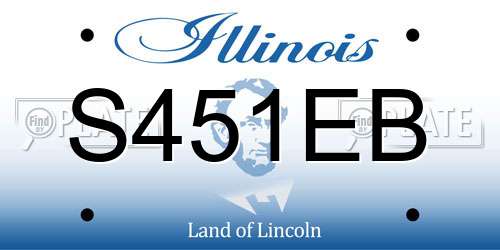 S451EB Illinois License Plate