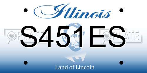 S451ES Illinois License Plate