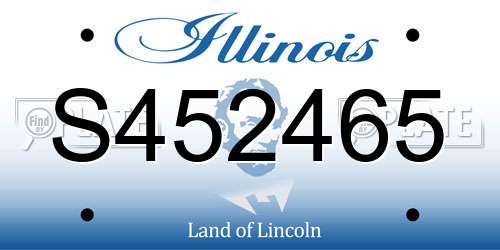 S452465 Illinois License Plate
