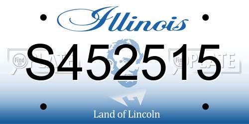 S452515 Illinois License Plate