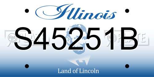 S45251B Illinois License Plate