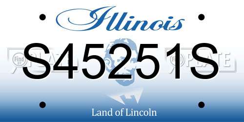S45251S Illinois License Plate