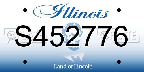 S452776 Illinois License Plate