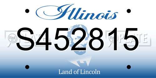 S452815 Illinois License Plate