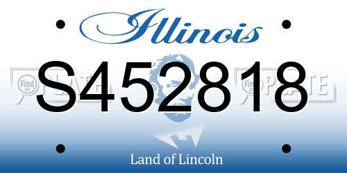 S452818 Illinois License Plate
