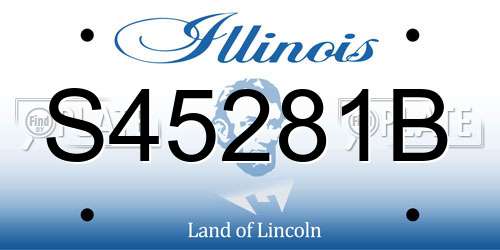 S45281B Illinois License Plate