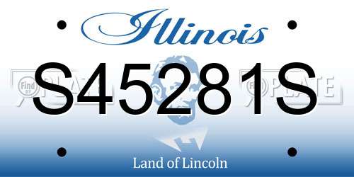 S45281S Illinois License Plate