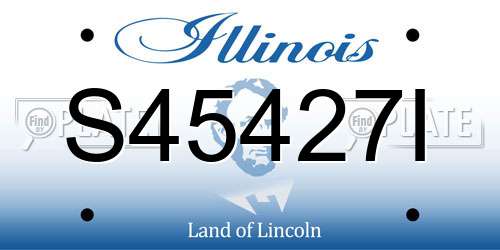 S45427I Illinois License Plate