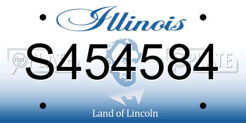 S454584 Illinois License Plate