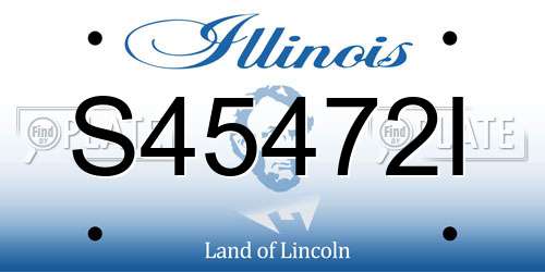 S45472I Illinois License Plate