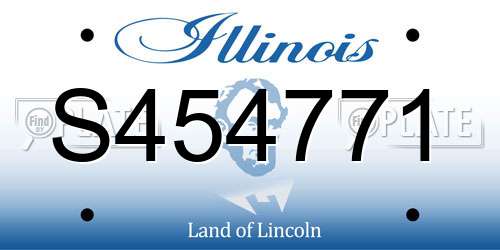 S454771 Illinois License Plate