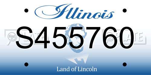 S455760 Illinois License Plate